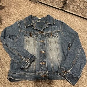 Riders Vintage size youth large denim jacket with jewels